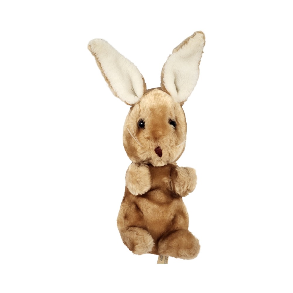 Vintage Eden Toys Brown Bunny Rabbit Plush Stuffed Animal Whiskers 12 Inch